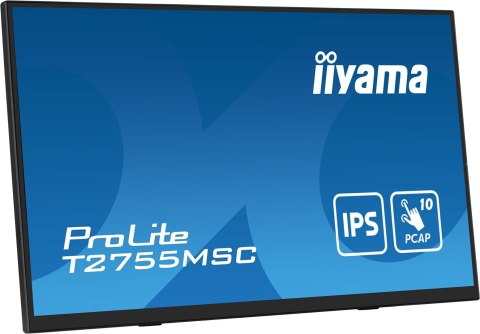 Iiyama ProLite T2755MSC-B1 monitor komputerowy 68,6 cm (27") 1920 x 1080 px Full HD LED Ekran dotykowy Blad Czarny Iiyama ProLite T2755MSC-B1 monitor komputerowy 68,6 cm (27") 1920 x 1080 px Full HD LED Ekran dotykowy Blad Czarny
