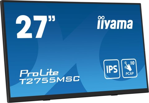 Iiyama ProLite T2755MSC-B1 monitor komputerowy 68,6 cm (27") 1920 x 1080 px Full HD LED Ekran dotykowy Blad Czarny Iiyama ProLite T2755MSC-B1 monitor komputerowy 68,6 cm (27") 1920 x 1080 px Full HD LED Ekran dotykowy Blad Czarny
