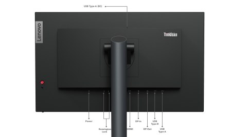 Lenovo ThinkVision P24q-30 LED display 60,5 cm (23.8") 2560 x 1440 px Quad HD Czarny Lenovo ThinkVision P24q-30 LED display 60,5 cm (23.8") 2560 x 1440 px Quad HD Czarny