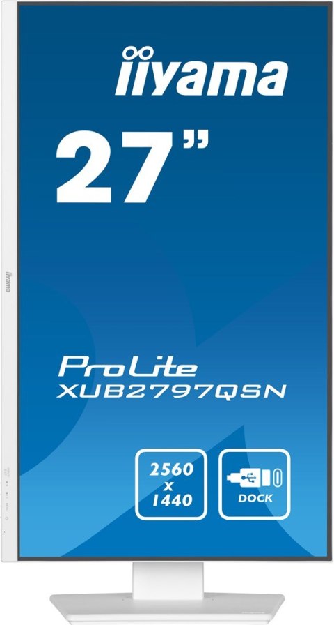 Monitor LED iiyama ProLite XUB2797QSN-W2 - 27 cali - Płaski ekran - 68,6 cm Monitor LED iiyama ProLite XUB2797QSN-W2 - 27 cali - Płaski ekran - 68,6 cm