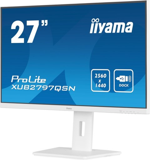 Monitor LED iiyama ProLite XUB2797QSN-W2 - 27 cali - Płaski ekran - 68,6 cm Monitor LED iiyama ProLite XUB2797QSN-W2 - 27 cali - Płaski ekran - 68,6 cm