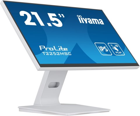 Monitor T2252MSC-W2 21.5 cali biały dotykowy z powłoką antyodciskową