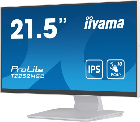 Monitor T2252MSC-W2 21.5 cali biały dotykowy z powłoką antyodciskową
