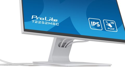 Monitor T2252MSC-W2 21.5 cali biały dotykowy z powłoką antyodciskową