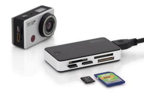 Czytnik kart 5-portowy USB 3.0 SuperSpeed(ALL-IN-ONE) czarno-srebrny Czytnik kart 5-portowy USB 3.0 SuperSpeed(ALL-IN-ONE) czarno-srebrny