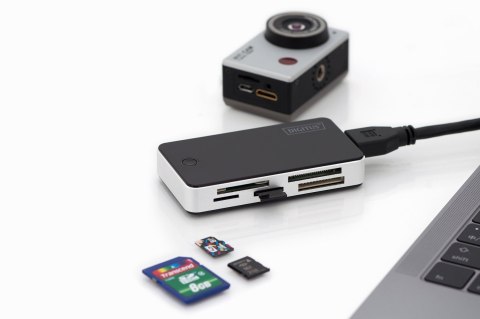 Czytnik kart 5-portowy USB 3.0 SuperSpeed(ALL-IN-ONE) czarno-srebrny Czytnik kart 5-portowy USB 3.0 SuperSpeed(ALL-IN-ONE) czarno-srebrny