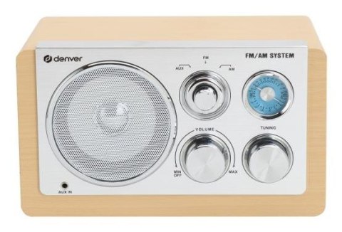 Denver TR-63LW radio Osobisty Analogowy Bambusowy, Srebrny Denver TR-63LW radio Osobisty Analogowy Bambusowy, Srebrny
