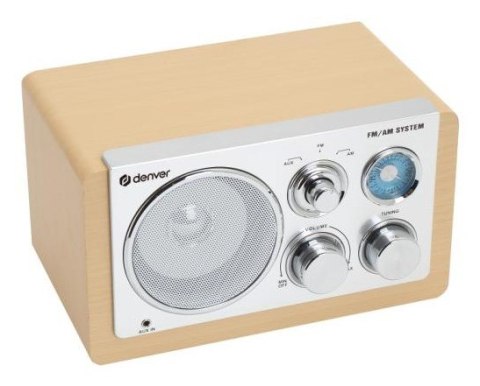 Denver TR-63LW radio Osobisty Analogowy Bambusowy, Srebrny Denver TR-63LW radio Osobisty Analogowy Bambusowy, Srebrny