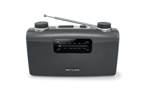 Muse M-058 R Przenośny Analogowy Czarny, Szary