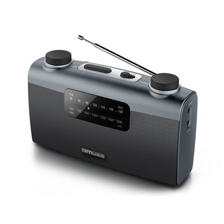 Muse M-058 R Przenośny Analogowy Czarny, Szary