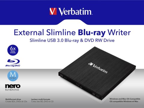 Nagrywarka Verbatim 43890 (USB 3.0; zewnętrzna) Nagrywarka Verbatim 43890 (USB 3.0; zewnętrzna)