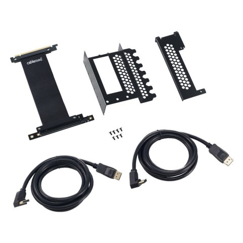 Pionowy uchwyt karty graficznej CableMod CM-VPB-2DK-R z typu riser PCIe x16, 2x DisplayPort - czarny Pionowy uchwyt karty graficznej CableMod CM-VPB-2DK-R z typu riser PCIe x16, 2x DisplayPort - czarny