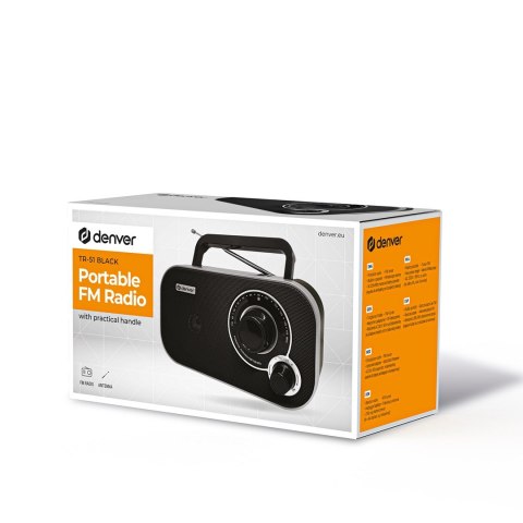 Radio FM Denver TR-51 czarne Radio FM Denver TR-51 czarne