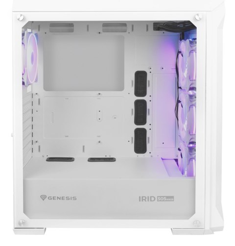 GENESIS OBUDOWA IRID 505 ARGB BIAŁA MIDI TOWER NPC-1872 GENESIS OBUDOWA IRID 505 ARGB BIAŁA MIDI TOWER NPC-1872