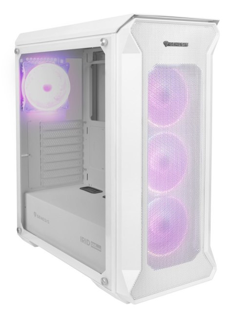 GENESIS OBUDOWA IRID 505 ARGB BIAŁA MIDI TOWER NPC-1872 GENESIS OBUDOWA IRID 505 ARGB BIAŁA MIDI TOWER NPC-1872