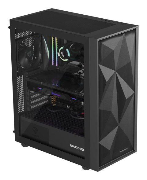 NATEC OBUDOWA GAMINGOWA GENESIS DIAXID 605F MIDI TOWER USB-C Z OKNEM CZARNA NATEC OBUDOWA GAMINGOWA GENESIS DIAXID 605F MIDI TOWER USB-C Z OKNEM CZARNA