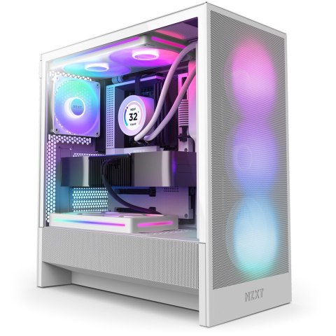 NZXT H5 Flow RGB Midi Tower Biały NZXT H5 Flow RGB Midi Tower Biały