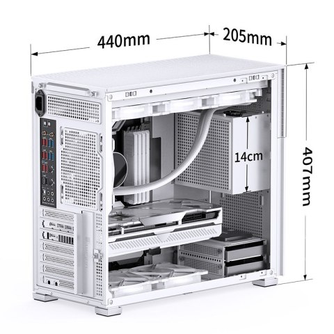 Obudowa komputerowa Jonsbo D41 screen, biała Obudowa komputerowa Jonsbo D41 screen, biała