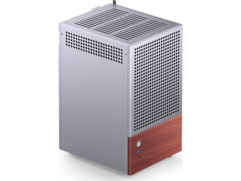 Obudowa PC Jonsbo T6 Mini-Tower, Mini-ITX, szkło hartowane, drewno - srebrna Obudowa PC Jonsbo T6 Mini-Tower, Mini-ITX, szkło hartowane, drewno - srebrna