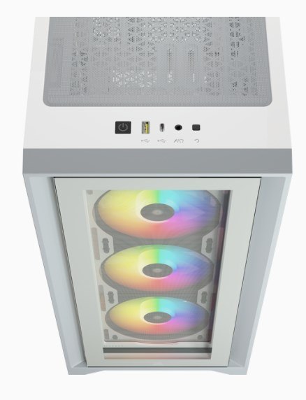 Corsair iCUE 4000X RGB Midi Tower Biały Corsair iCUE 4000X RGB Midi Tower Biały