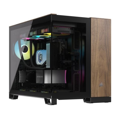 Obudowa CORSAIR Geh mATX 2500X (Tempered Glass) Black/Walnut Wood Obudowa CORSAIR Geh mATX 2500X (Tempered Glass) Black/Walnut Wood