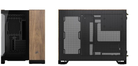 Obudowa CORSAIR Geh mATX 2500X (Tempered Glass) Black/Walnut Wood Obudowa CORSAIR Geh mATX 2500X (Tempered Glass) Black/Walnut Wood