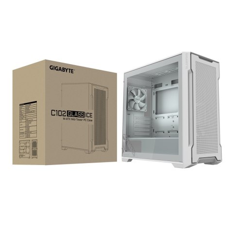 GIGABYTE C102 GLASS Midi Tower Biały GIGABYTE C102 GLASS Midi Tower Biały