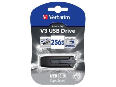 Verbatim V3 pamięć USB 256 GB USB Typu-A 3.2 Gen 1 (3.1 Gen 1) Czarny Verbatim V3 pamięć USB 256 GB USB Typu-A 3.2 Gen 1 (3.1 Gen 1) Czarny