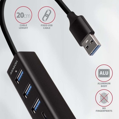 AXAGON HMA-CR3A Koncentrator wieloportowy, USB 3.0 Type-A, 3x USB-A, SD, microSD AXAGON HMA-CR3A Koncentrator wieloportowy, USB 3.0 Type-A, 3x USB-A, SD, microSD