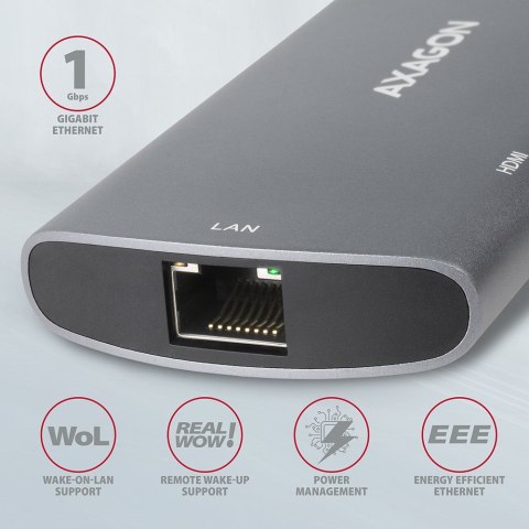 AXAGON HMC-6M2 Wieloportowy hub USB-C AXAGON HMC-6M2 Wieloportowy hub USB-C