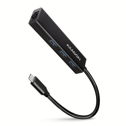 Axagon HMC-GL3A USB-C-Hub 3x USB-A Gbit-LAN schwarz USB 3.2 Gen 1 (3.1 Gen 1) Type-C 5000 Mbit/s Czarny Axagon HMC-GL3A USB-C-Hub 3x USB-A Gbit-LAN schwarz USB 3.2 Gen 1 (3.1 Gen 1) Type-C 5000 Mbit/s Czarny