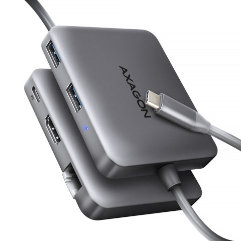 Axagon N HMC-5HL USB 5Gbps hub 2x USB-A HDMI 4k/60Hz RJ-45 GLAN PD 100W kabel USB-C Przewodowa USB 3.2 Gen 1 (3.1 Gen 1) Type-C Axagon N HMC-5HL USB 5Gbps hub 2x USB-A HDMI 4k/60Hz RJ-45 GLAN PD 100W kabel USB-C Przewodowa USB 3.2 Gen 1 (3.1 Gen 1) Type-C