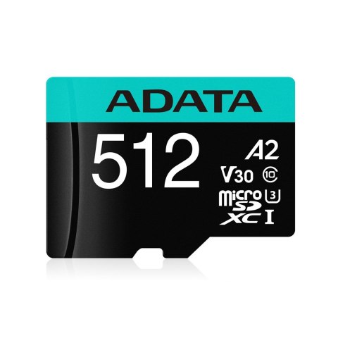 ADATA Premier Pro 512 GB UHS1 U3 V30 A2 + adapter ADATA Premier Pro 512 GB UHS1 U3 V30 A2 + adapter