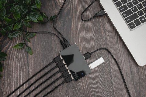 Digitus Hub USB 2.0, 10-portowy Digitus Hub USB 2.0, 10-portowy