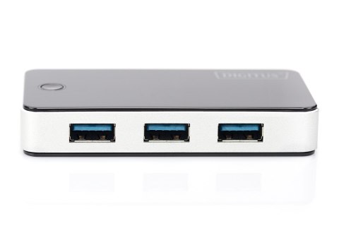 Digitus Hub USB 3.0, 4 porty, czarny