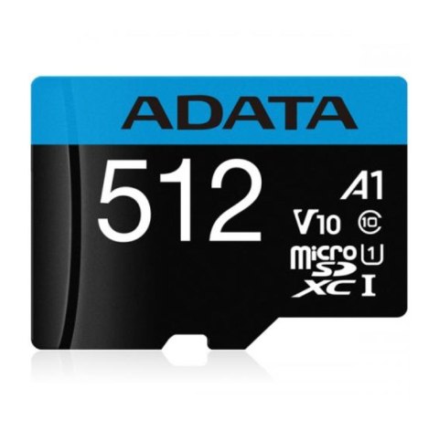 Karta pamięci MEMORY MICRO SDXC 512GB z adapterem ADATA Karta pamięci MEMORY MICRO SDXC 512GB z adapterem ADATA