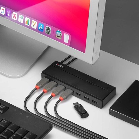Lindy 43228 huby i koncentratory USB 3.2 Gen 1 (3.1 Gen 1) Type-A 5000 Mbit/s Czarny Lindy 43228 huby i koncentratory USB 3.2 Gen 1 (3.1 Gen 1) Type-A 5000 Mbit/s Czarny