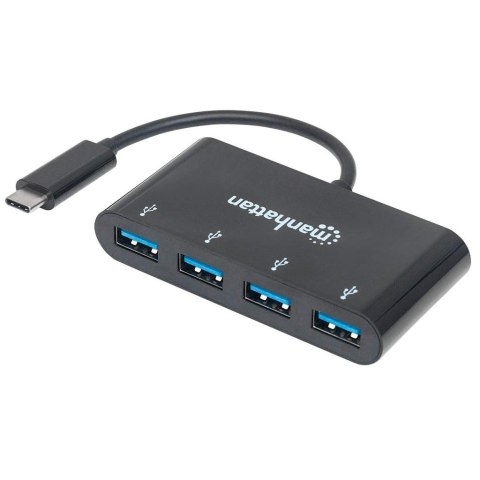 Manhattan 162746 huby i koncentratory USB 3.2 Gen 1 (3.1 Gen 1) Type-C 5000 Mbit/s Czarny Manhattan 162746 huby i koncentratory USB 3.2 Gen 1 (3.1 Gen 1) Type-C 5000 Mbit/s Czarny