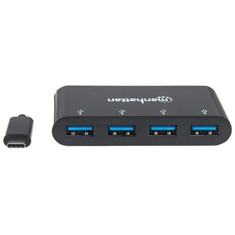 Manhattan 162746 huby i koncentratory USB 3.2 Gen 1 (3.1 Gen 1) Type-C 5000 Mbit/s Czarny Manhattan 162746 huby i koncentratory USB 3.2 Gen 1 (3.1 Gen 1) Type-C 5000 Mbit/s Czarny