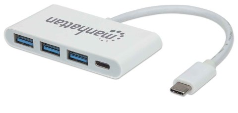 Manhattan 163552 huby i koncentratory USB 3.2 Gen 1 (3.1 Gen 1) Type-C 5000 Mbit/s Biały Manhattan 163552 huby i koncentratory USB 3.2 Gen 1 (3.1 Gen 1) Type-C 5000 Mbit/s Biały