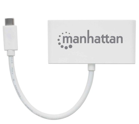 Manhattan 163552 huby i koncentratory USB 3.2 Gen 1 (3.1 Gen 1) Type-C 5000 Mbit/s Biały Manhattan 163552 huby i koncentratory USB 3.2 Gen 1 (3.1 Gen 1) Type-C 5000 Mbit/s Biały