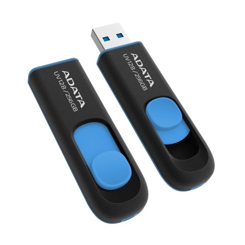 Pamięć USB ADATA UV128 256 GB USB Typu-A 3.2 Gen 1 (3.1 Gen 1) Czarny, Niebieski Pamięć USB ADATA UV128 256 GB USB Typu-A 3.2 Gen 1 (3.1 Gen 1) Czarny, Niebieski