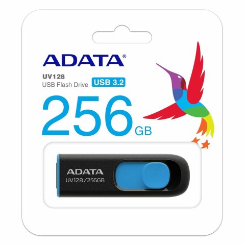 Pamięć USB ADATA UV128 256 GB USB Typu-A 3.2 Gen 1 (3.1 Gen 1) Czarny, Niebieski Pamięć USB ADATA UV128 256 GB USB Typu-A 3.2 Gen 1 (3.1 Gen 1) Czarny, Niebieski