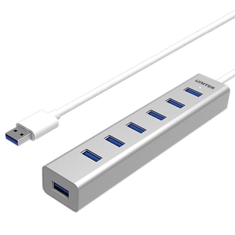 UNITEK Y-3090 huby i koncentratory USB 3.2 Gen 1 (3.1 Gen 1) Type-A 5000 Mbit/s Srebrny UNITEK Y-3090 huby i koncentratory USB 3.2 Gen 1 (3.1 Gen 1) Type-A 5000 Mbit/s Srebrny