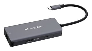 Verbatim 32157 huby i koncentratory USB 3.2 Gen 1 (3.1 Gen 1) Type-C 5000 Mbit/s Szary