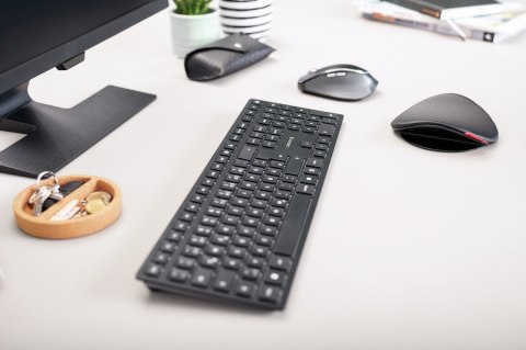 CHERRY KW 9100 SLIM klawiatura Uniwersalne RF Wireless + Bluetooth QWERTZ Niemiecki Czarny CHERRY KW 9100 SLIM klawiatura Uniwersalne RF Wireless + Bluetooth QWERTZ Niemiecki Czarny
