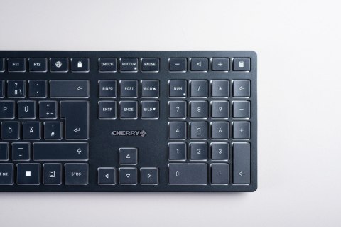 CHERRY KW 9100 SLIM klawiatura Uniwersalne RF Wireless + Bluetooth QWERTZ Niemiecki Czarny CHERRY KW 9100 SLIM klawiatura Uniwersalne RF Wireless + Bluetooth QWERTZ Niemiecki Czarny