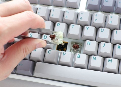 Ducky One 3 TKL klawiatura Gaming USB US English Srebrny Ducky One 3 TKL klawiatura Gaming USB US English Srebrny
