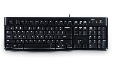 Klawiatura Logitech K120 920-002489 USB QWERTZ Niemiecki Czarny Klawiatura Logitech K120 920-002489 USB QWERTZ Niemiecki Czarny
