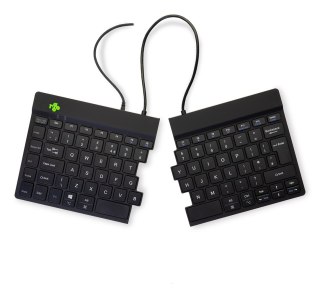 Klawiatura R-Go Split Break ergonomiczna UK-išdestymas juodas